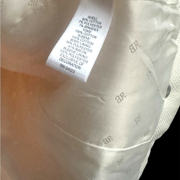 Banana Republic Off White Cream Cropped Cotton Blend Jacket Size 6 CLEAN! - Picture 9 of 9